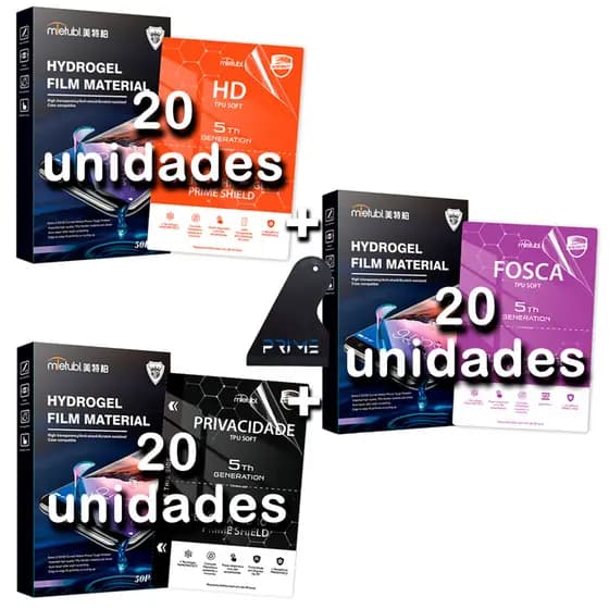 Kit 60un Pacote Película Hidrogel Hd /Fosca /Privacidade