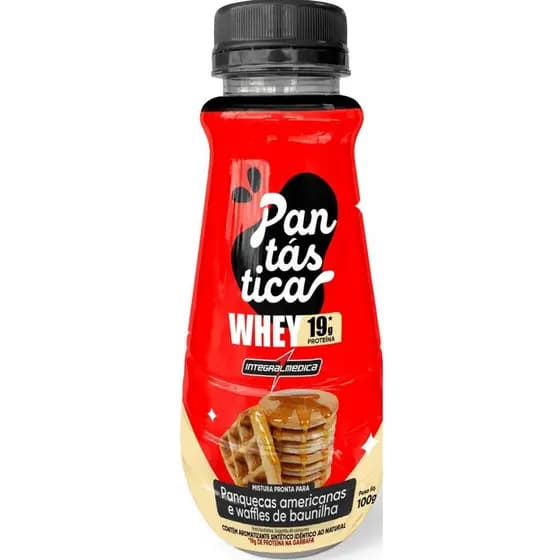Massa de Panqueca Waffles Pantástica Whey Baunilha 100g 3un