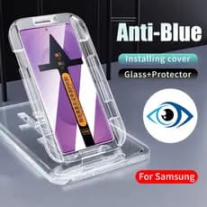 Película de vidro Fácil Instalação Anti-luz azul Para Samsung Galaxy S25 S24 Ultra S23 FE S20 S22 S21 Plus Pelicula