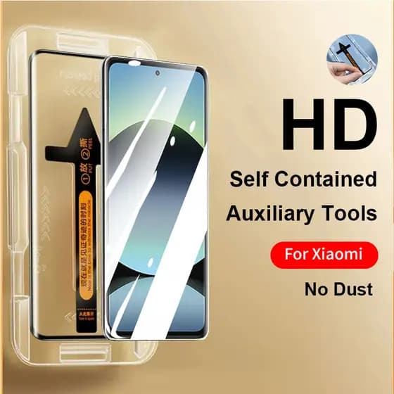 Película de vidro Fácil Instalação HD Xiaomi Redmi Note 13 14 Pro Plus Poco X7 Pro Mi 15 Ultra 14 13 12 11 Lite