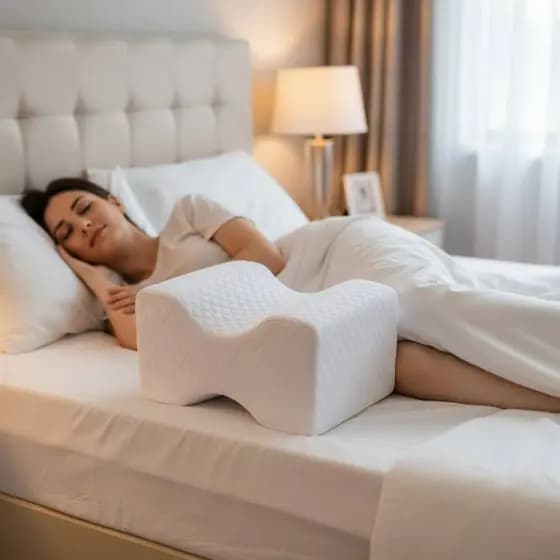 Travesseiro De Espuma De Memória De Recuperação Lenta , Formato Ergonômico , Apoio Para Joelho E Pernas , Alinhamento Es