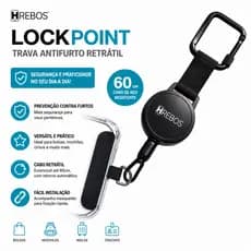 Trava Antifurto Retrátil para Celular Cabo de Aço Segurança Ideal para Shows Eventos Mochilas Bolsas