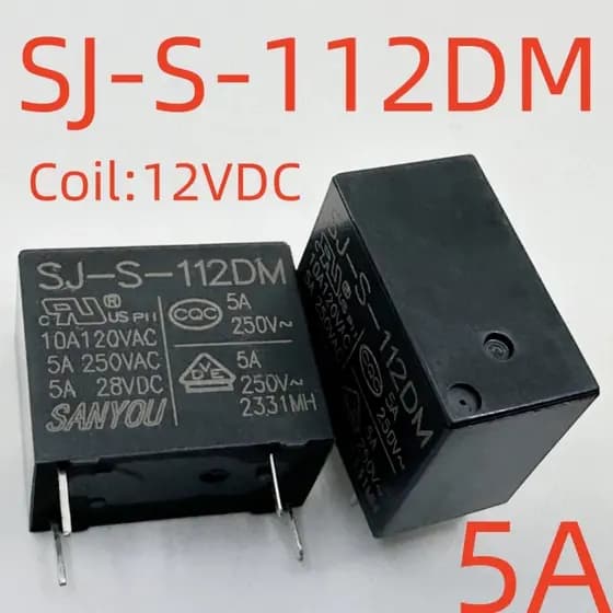 Relé SJ-S-112 124DM 5A 4 pinos