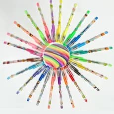 Caneta De Gel Com Glitter Neon Perfumada Cheirinho De Fruta Cores Fortes Fruta Cor 6 Unidade