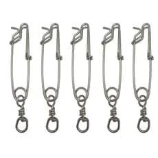 Kit 5 Snap Com Destorcedor Espinhel Inox Pesca Engate Rapido