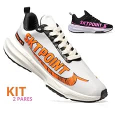 Kit Tenis Casual Feminino Masculino Leve Macio