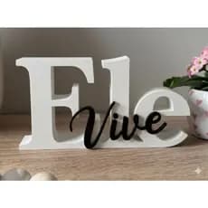 Decoração Cristã ELE VIVE Enfeite Mesa | Quarto | Sala