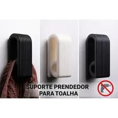Ganchos Parede Preto Branco Porta Toalhas Adesivos Fita 3M Sem Furo Cozinha Banheiro Cabideiro