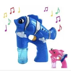 Brinquedo Lança Solta Bolhas de Sabão Com Led Musical Infantil Automático