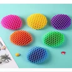 Kit 2 Unidades Brinquedo Morf Worm Toy Anti stress Sensorial Squishy Squeeze 3D Colorido Autismo Rede Descompressão