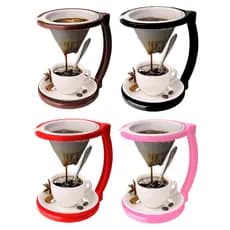 Conjunto Para Café Suporte E Filtro Prático Desmontável