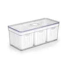 Organizador Geladeira Alto Retangular 3 Cestas 6,8 Litros