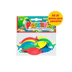 Kit 20 Peixes de Plástico para Pescaria Festa Junina Quermesse