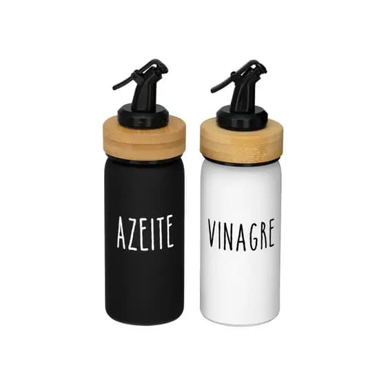 Galheteiro Porta Azeite e Vinagre Doha Em Vidro 220ml