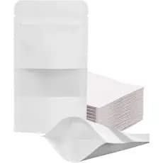 Saco Stand up Pouch Zip Lock Plastico 12x20cm 50un Branco