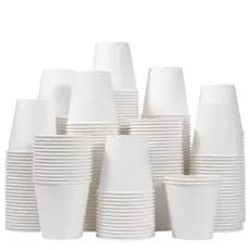 Kit C/400un Copo de Papel P/ Café Biodegradável Descartável Branco 100ml