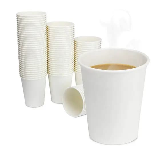 Kit 200un Copo de Papel P/ Chá Café Biodegradável Branco 220ml