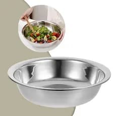2x Tigela Bacia Inox 33cm Saladeira Mixing Multiuso