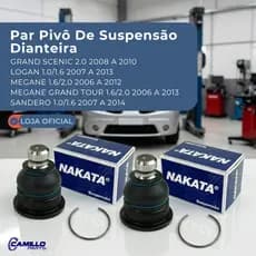 Par Pivô Suspensão Dianteira Direita Esquerda Renault Sandero Logan Megane Nakata