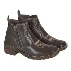 Bota Botinha Infantil Masculina Texana Cano Curto Inteira de Couro Legítimo Estilo Country Promoção ilimitada