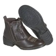Bota Botinha Infantil Masculina Country Cano Curto Inteira de Couro Legítimo Estilo Texana Promoção só Essa Semana