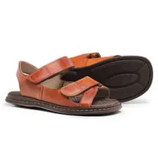Chinelo Masculino Couro Légitimo Diabeticos Ortopedico