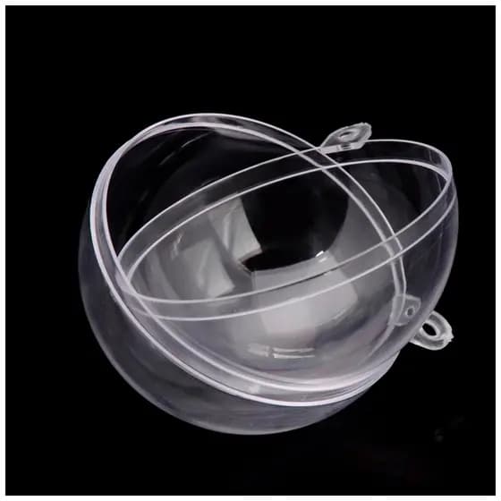 Bola Acrílica 5cm 6cm 7cm Transparente Desmontável Para Artesanato Natal Foto