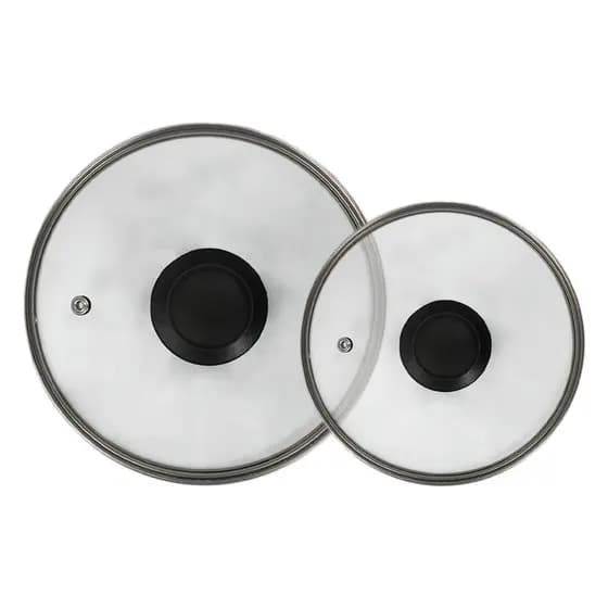 Kit Tampa De Vidro Reforçado Para Cozinhar Panela Caçarola 24cm & 28cm