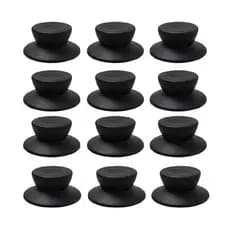 12 Botão Tampa De Panela Universal Preto Fosco Resistente Ao Calor Com Parafuso Incluso