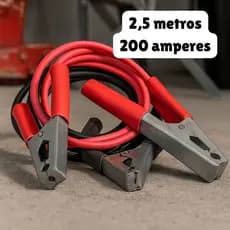 Cabo Chupeta Para Transferência Carga de Bateria 2,5m 200 amperes 12 Volts Para Carro Veículos