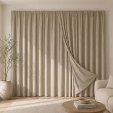 Cortina Forro de Microfibra 3M, 4M, 5M, 6M, 7M, 8M Voil Gaze de Linho Flame Sala, Quarto, Escritório