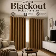 Cortina Blackout Trama Natural 100% Proteção Contra a Luz Conforto Estilo Para Quarto Sala e Janela
