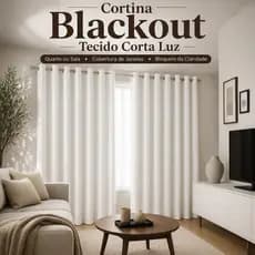 Cortina Blackout Tecido Corta Luz Quarto ou Sala Cobertura de Janelas Bloqueio da Claridade.
