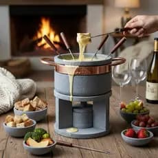 Fondue De Pedra Sabão 500 Ml Ideal P/ Queijo E Chocolate