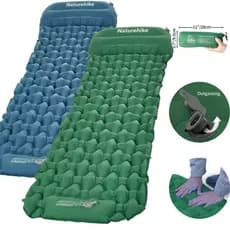 ISOLANTE INFLÁVEL NATUREHIKE FC12 COM TRAVESSEIRO E BOMBA PARA INFLAR EMBUTIDA
