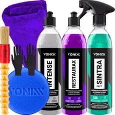 KIT VONIXX SINTRA + INTENSE + RESTAURAX + PINCEL + APLICADOR + TOALHA + LUVAS