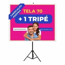 TELA PARA PROJETOR + TRIPÉ - 70' POLEGADAS DESMONTÁVEL
