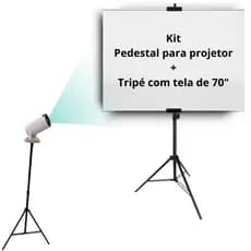 Tripé Torre Para Projetor HY300 Tripé Com Garras e Tela Para Projeção de 70 polegadas