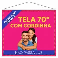 TELA DE PROJEÇÃO COM CORDINHA - PARA PROJETOR - MELHOR RESOLUÇÃO