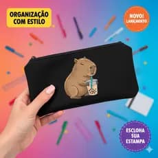 Estojo Capivara Fofo Unissex Infantil Porta Lápis Escolar Volta as aulas