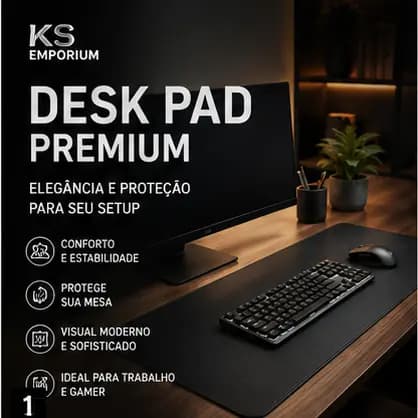 Desk Pad MousePad Grande Escritório 70x30 Antiderrapante Game