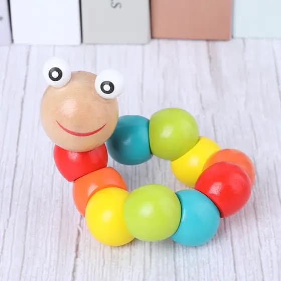 Brinquedo montessori educacional, brinquedos flexíveis infantis de madeira para aprendizado
