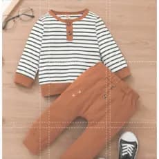 conjunto para bebê, body e calça, unissex - tecido de algodão