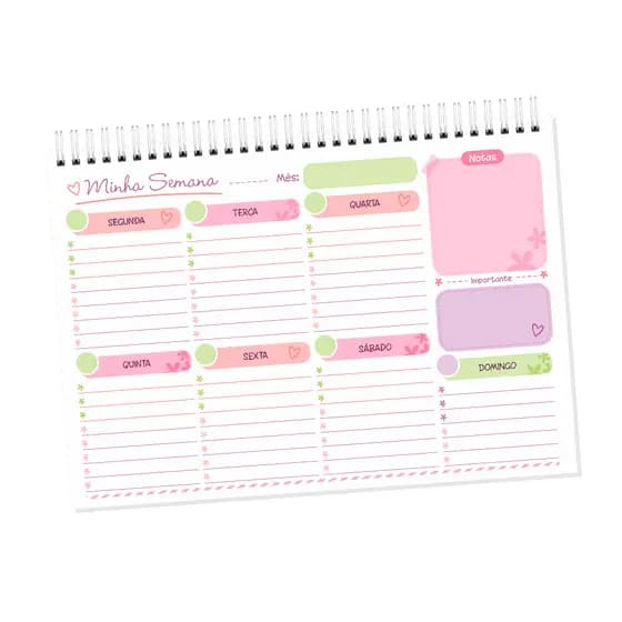 Planner Semanal Cute – 52 Folhas para se Organizar