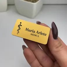 Botton Broche Magnético Personalizado Espelhado Acrilico Luxo Sua Logo Nome Profissão