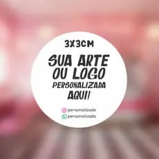 Adesivos Personalizados 3x3 cm - 1000 unidades, 500, 300 ou 200 unidades - Com sua logo ou arte