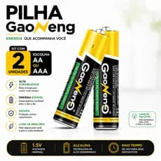 Kit contendo 02 Pilhas (Comum) AA ou AAA pilha (Palito) - Escolha o Modelo Desejado