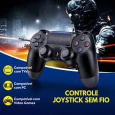 Controle Sem Fio Compatível Play4 Joystick TV smart Pc GamerJogo Bluetooth