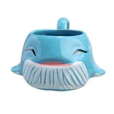 Caneca Baleia Cerâmica Cozinha Bebida Chá Café Suco 400ml