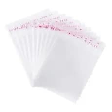 Saco Adesivado Transparente 9X9 de Plástico Bopp 1000 PCS - 9X9+3